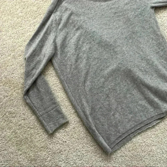 InCashmere Drape Front Open Cardigan Gray Women’s Size Large $219 100% Cashmere - Picture 9 of 16